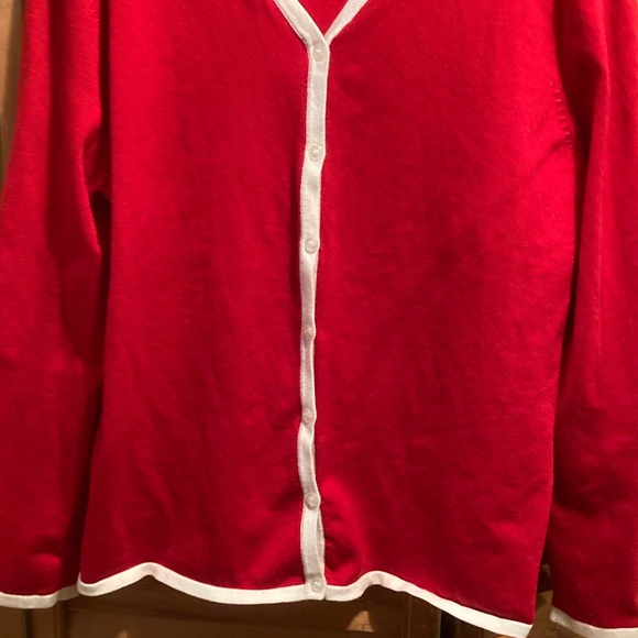 George Red & Off White Striped Cardigan Set - Picture 12 of 16